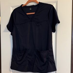 SHEIN Navy V-Neck Scrubs top